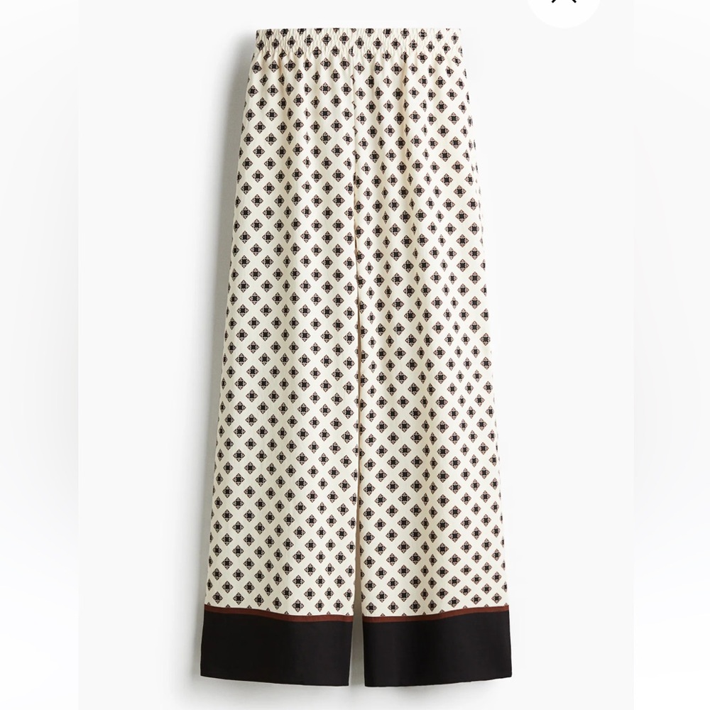 NWT H&M Patterned Wide-Leg Pants